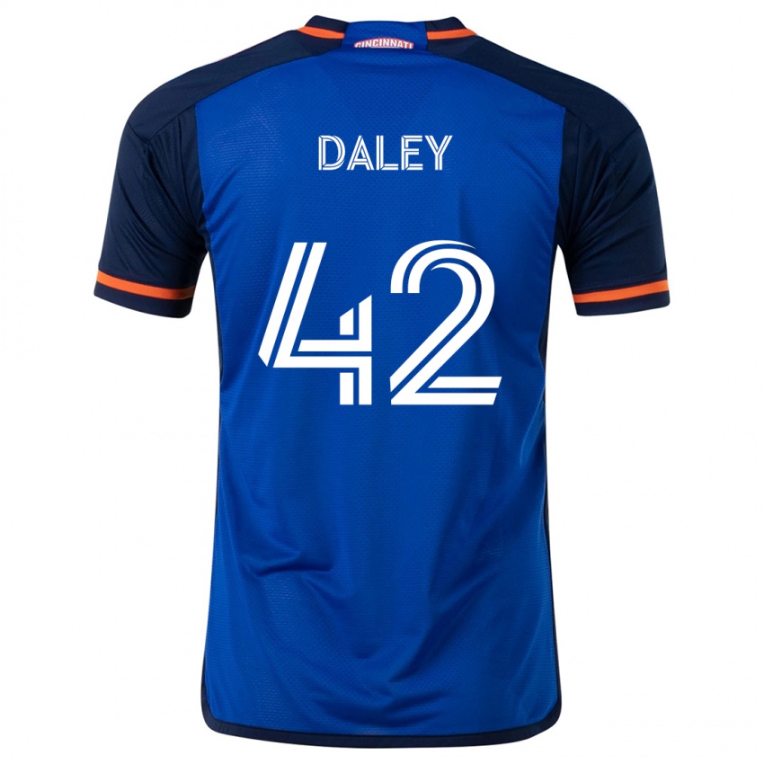 Kinder Amir Daley #42 Blau Weiss Heimtrikot Trikot 2024/25 T-Shirt Schweiz