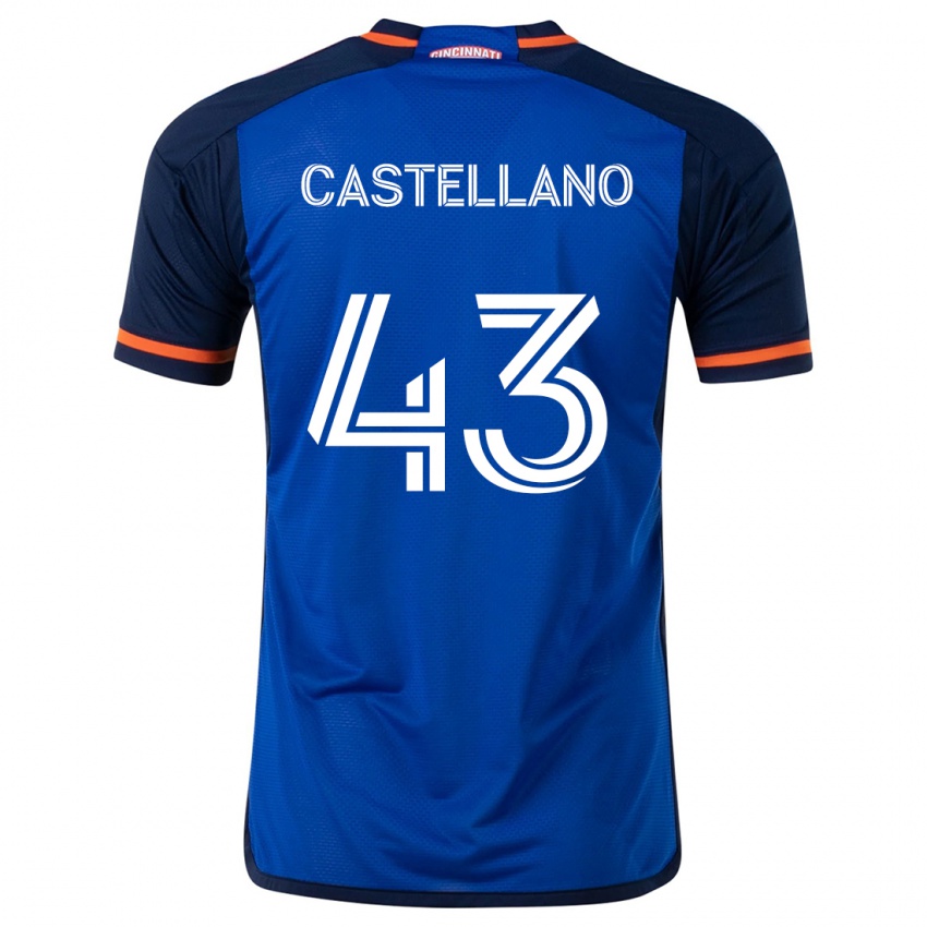 Kinder Jesús Castellano #43 Blau Weiss Heimtrikot Trikot 2024/25 T-Shirt Schweiz