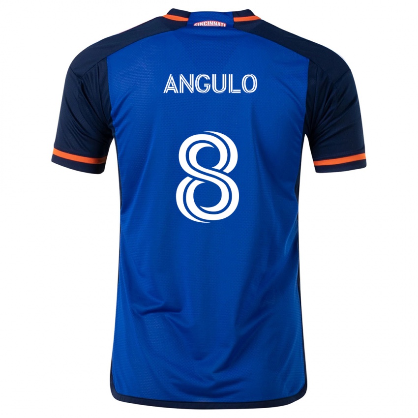 Kinder Marco Angulo #8 Blau Weiss Heimtrikot Trikot 2024/25 T-Shirt Schweiz