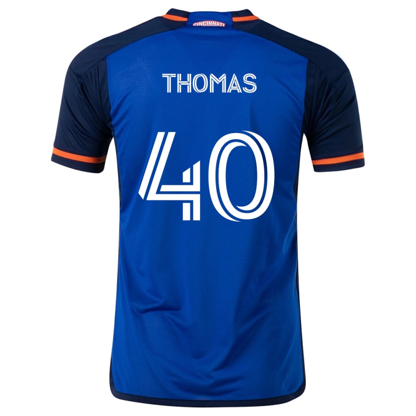 Kinder Kai Thomas #40 Blau Weiss Heimtrikot Trikot 2024/25 T-Shirt Schweiz