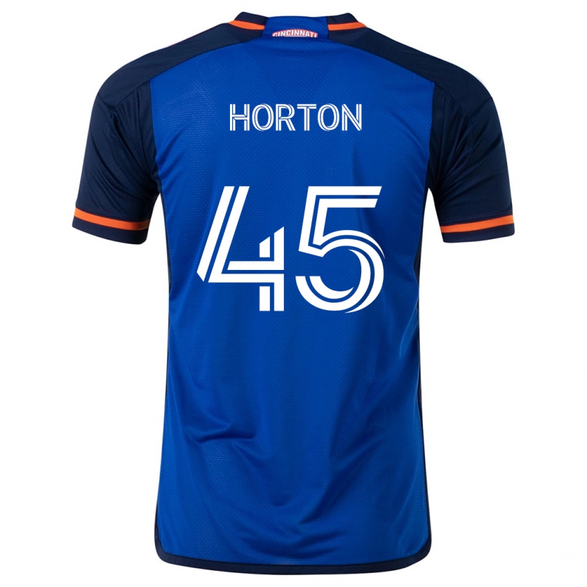 Kinder Philip Horton #45 Blau Weiss Heimtrikot Trikot 2024/25 T-Shirt Schweiz