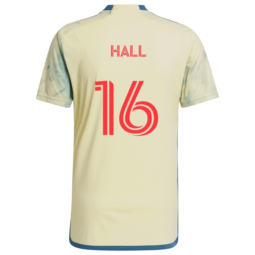 Kinder Julian Hall #16 Gelb Rot Blau Heimtrikot Trikot 2024/25 T-Shirt Schweiz