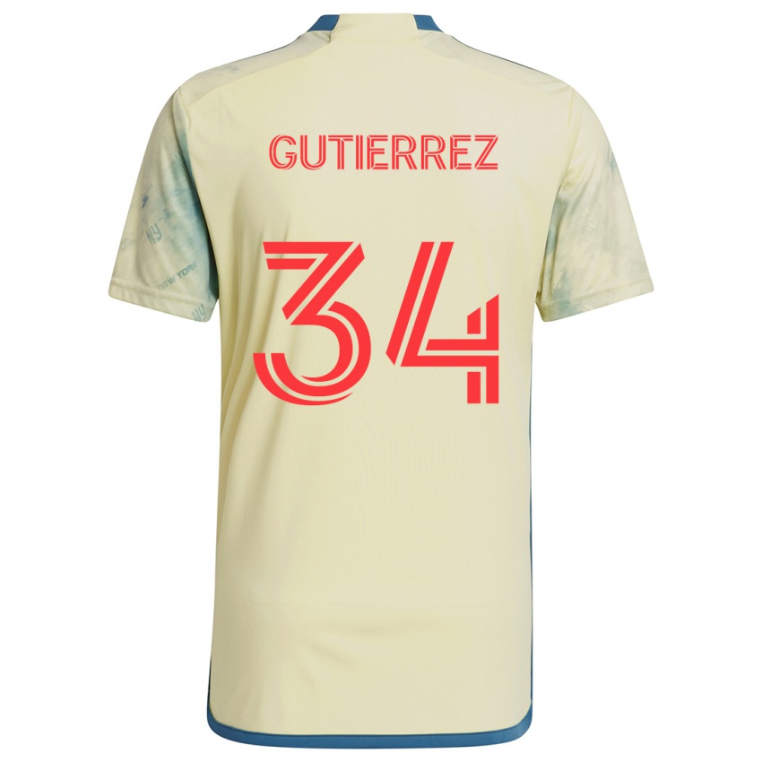 Kinder Juan Gutierrez #34 Gelb Rot Blau Heimtrikot Trikot 2024/25 T-Shirt Schweiz