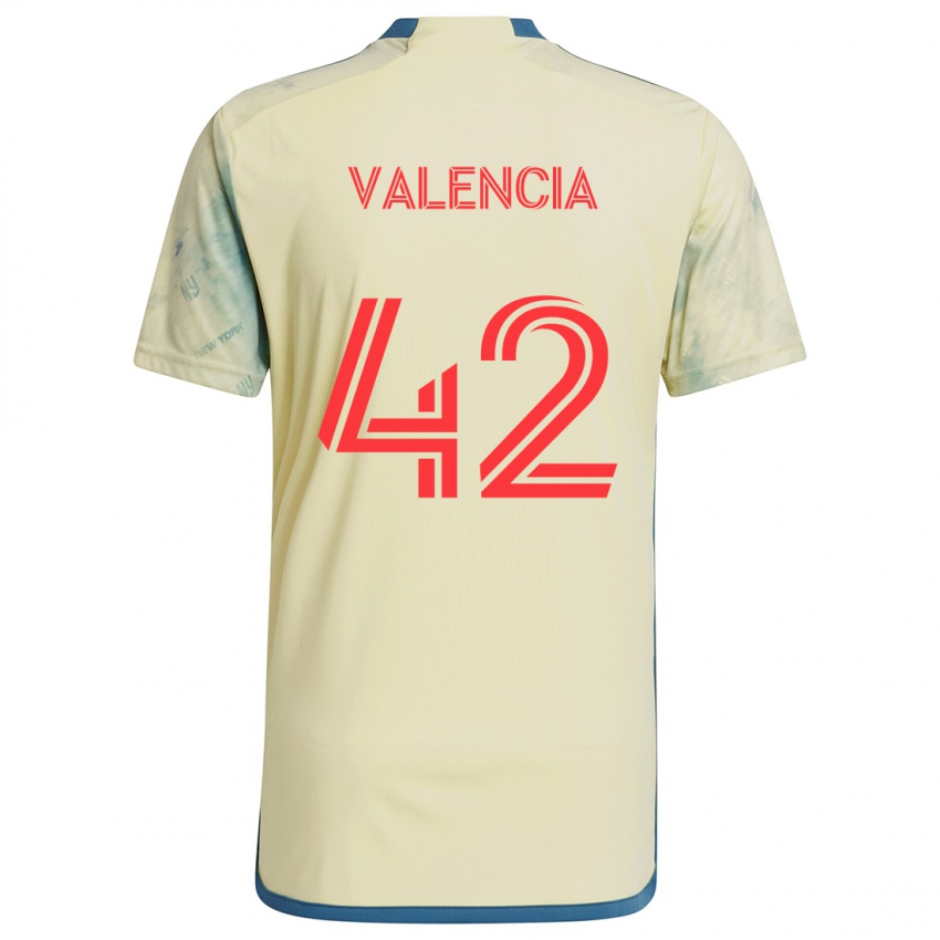 Kinder Omar Valencia #42 Gelb Rot Blau Heimtrikot Trikot 2024/25 T-Shirt Schweiz