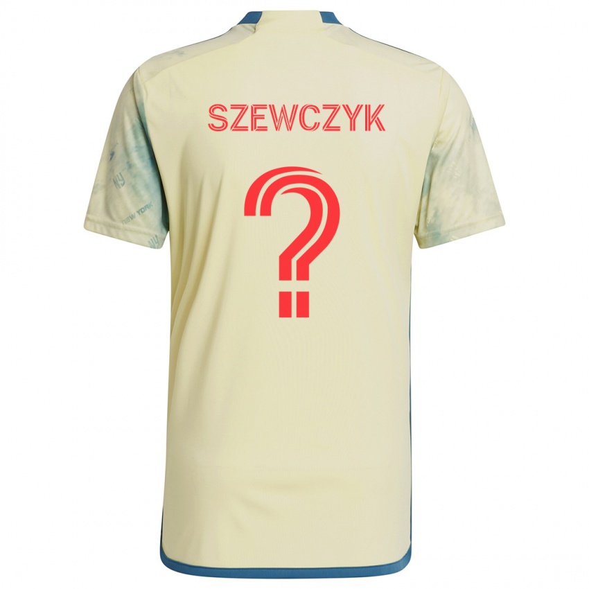 Kinder Tobias Szewczyk #0 Gelb Rot Blau Heimtrikot Trikot 2024/25 T-Shirt Schweiz