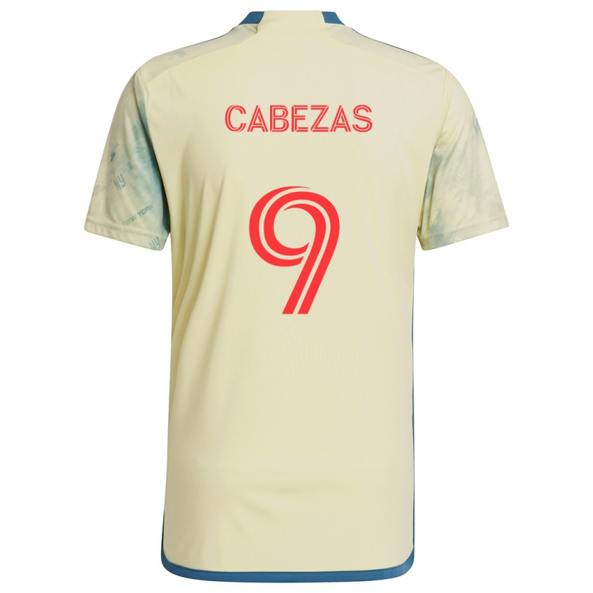 Kinder Jorge Cabezas #9 Gelb Rot Blau Heimtrikot Trikot 2024/25 T-Shirt Schweiz