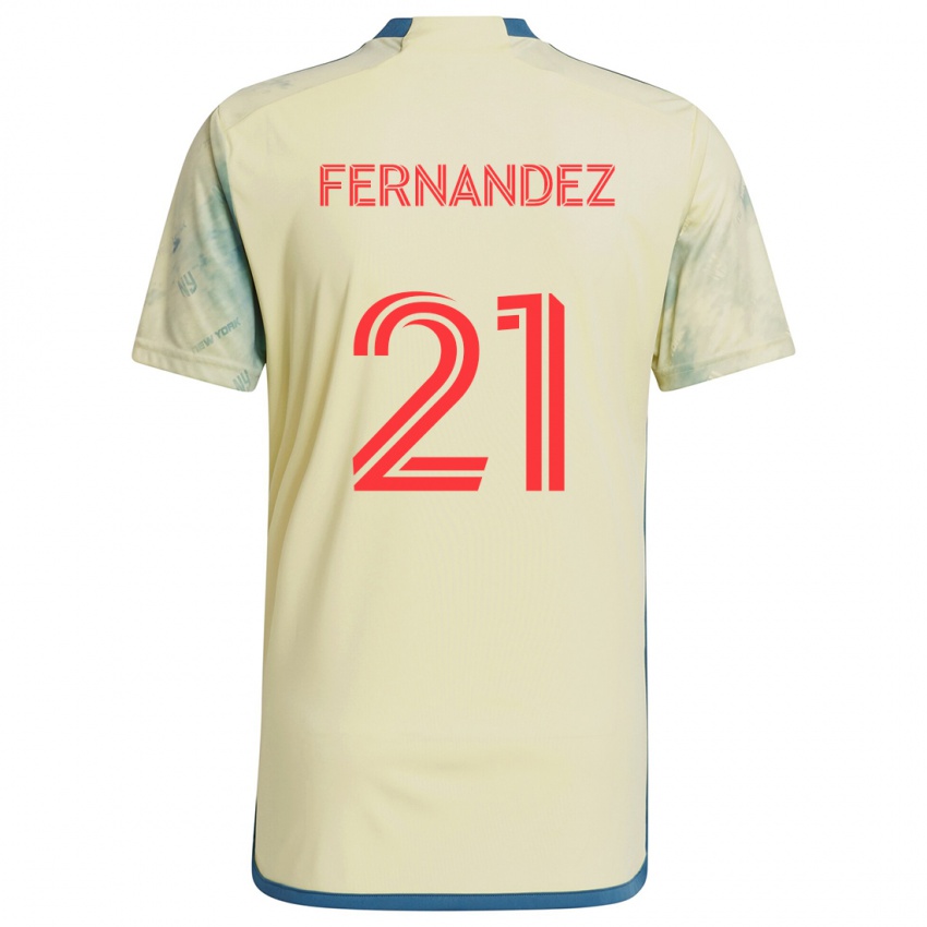 Kinder Omir Fernandez #21 Gelb Rot Blau Heimtrikot Trikot 2024/25 T-Shirt Schweiz