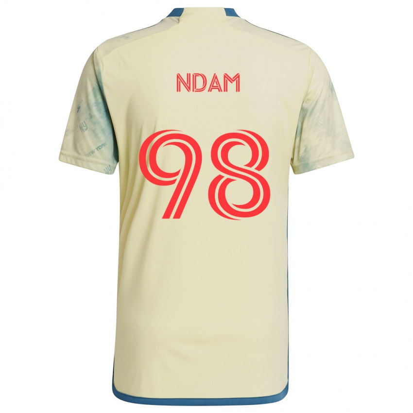 Kinder Hassan Ndam #98 Gelb Rot Blau Heimtrikot Trikot 2024/25 T-Shirt Schweiz