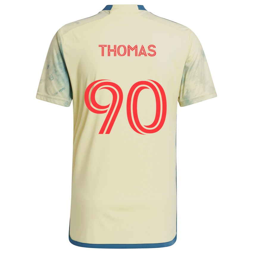 Kinder Oladayo Thomas #90 Gelb Rot Blau Heimtrikot Trikot 2024/25 T-Shirt Schweiz