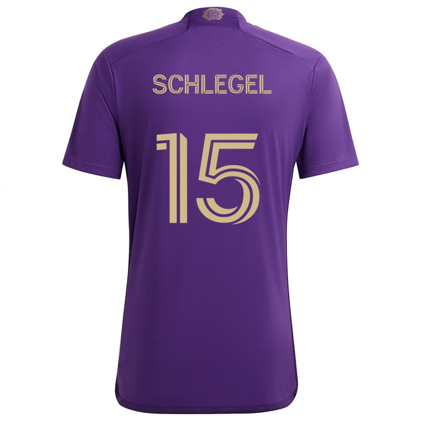 Kinder Rodrigo Schlegel #15 Lila Gelb Heimtrikot Trikot 2024/25 T-Shirt Schweiz