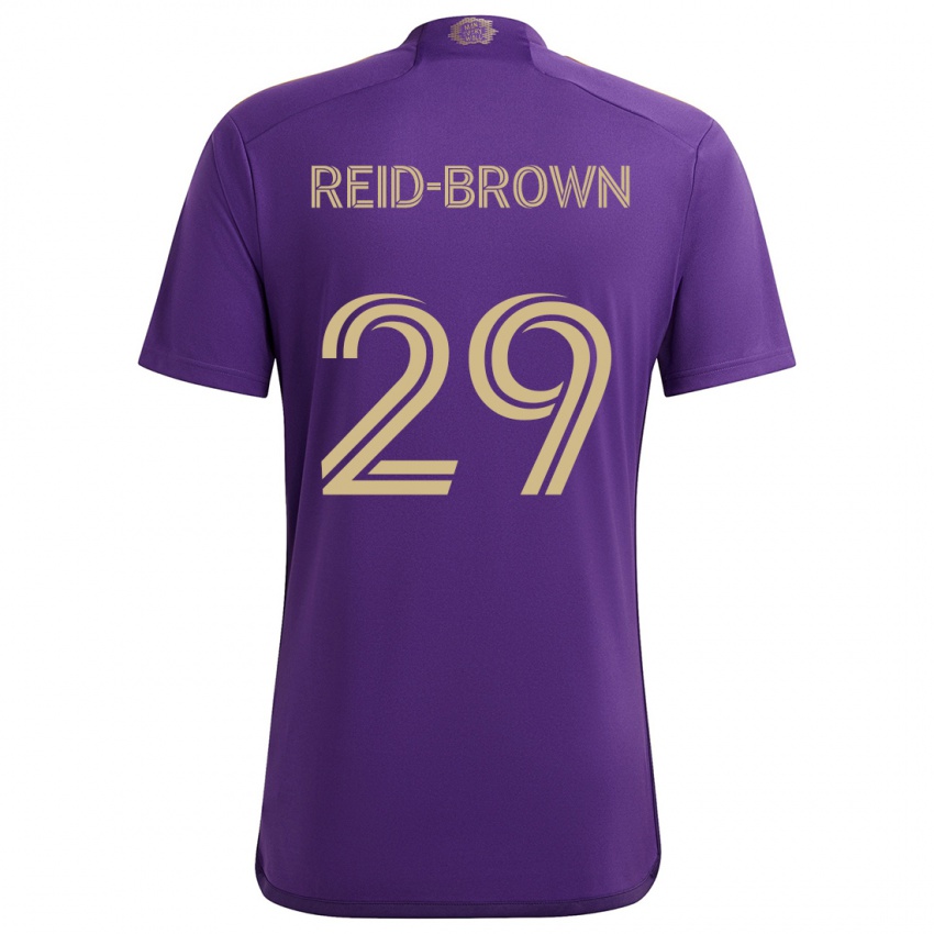 Kinder Tahir Reid-Brown #29 Lila Gelb Heimtrikot Trikot 2024/25 T-Shirt Schweiz