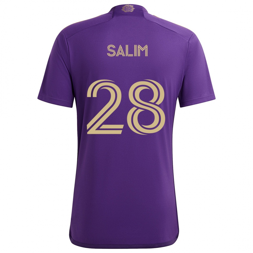 Kinder Abdi Salim #28 Lila Gelb Heimtrikot Trikot 2024/25 T-Shirt Schweiz