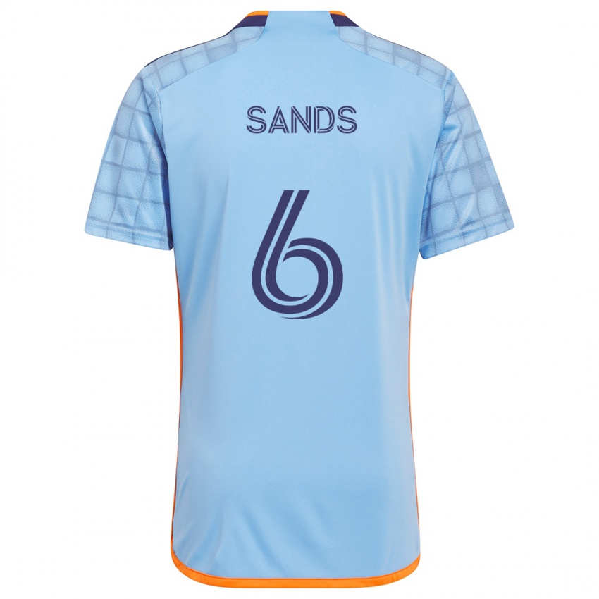 Kinder James Sands #6 Blau Orange Heimtrikot Trikot 2024/25 T-Shirt Schweiz