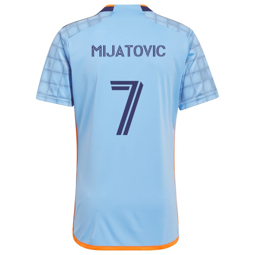 Kinder Jovan Mijatovic #7 Blau Orange Heimtrikot Trikot 2024/25 T-Shirt Schweiz