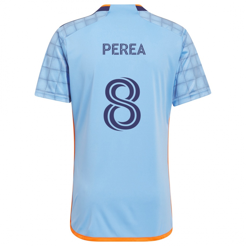 Kinder Andrés Perea #8 Blau Orange Heimtrikot Trikot 2024/25 T-Shirt Schweiz