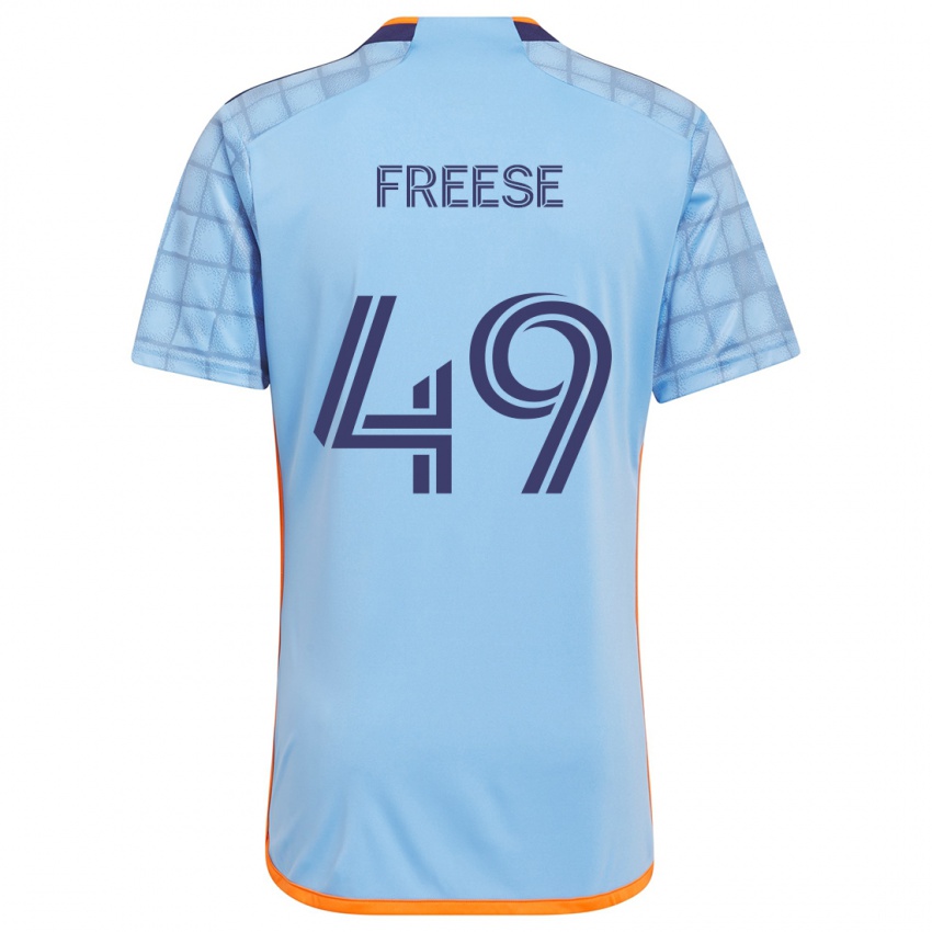 Kinder Matt Freese #49 Blau Orange Heimtrikot Trikot 2024/25 T-Shirt Schweiz