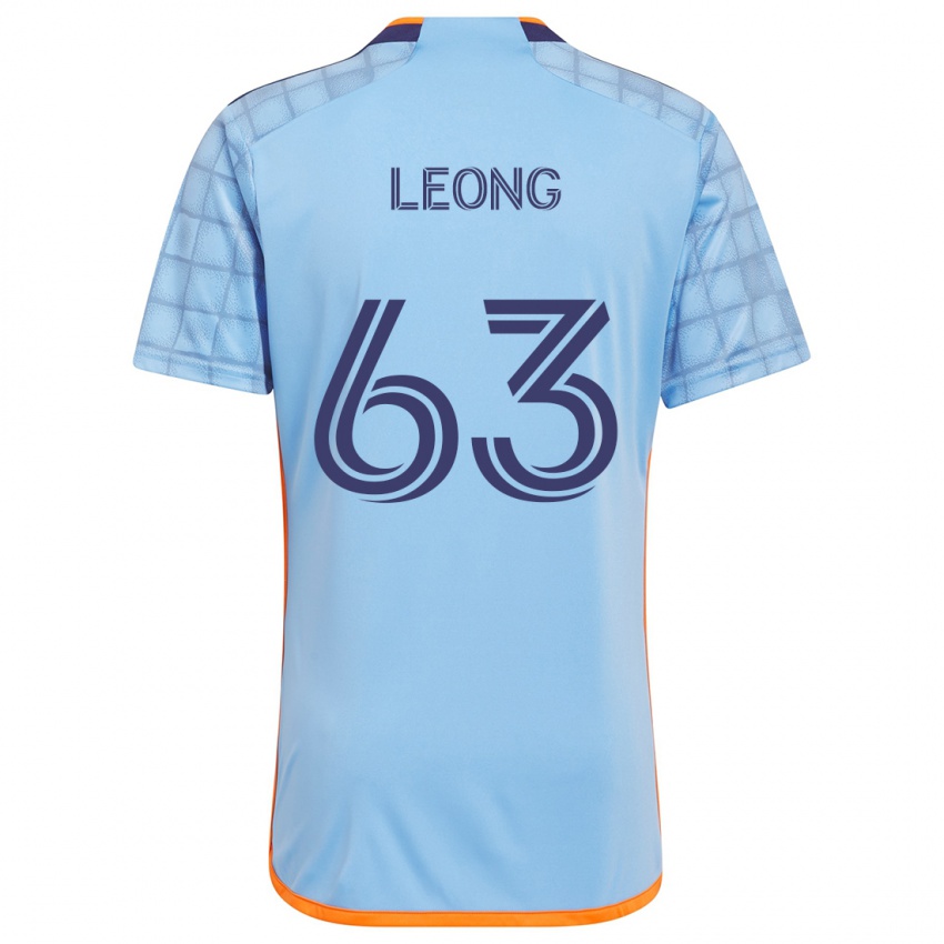 Kinder Matthew Leong #63 Blau Orange Heimtrikot Trikot 2024/25 T-Shirt Schweiz