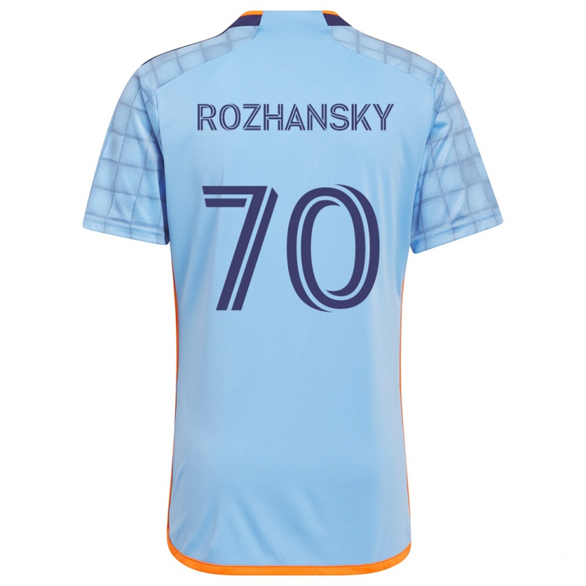 Kinder Jake Rozhansky #70 Blau Orange Heimtrikot Trikot 2024/25 T-Shirt Schweiz