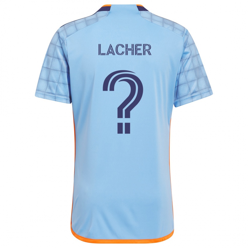 Kinder Julien Lacher #0 Blau Orange Heimtrikot Trikot 2024/25 T-Shirt Schweiz