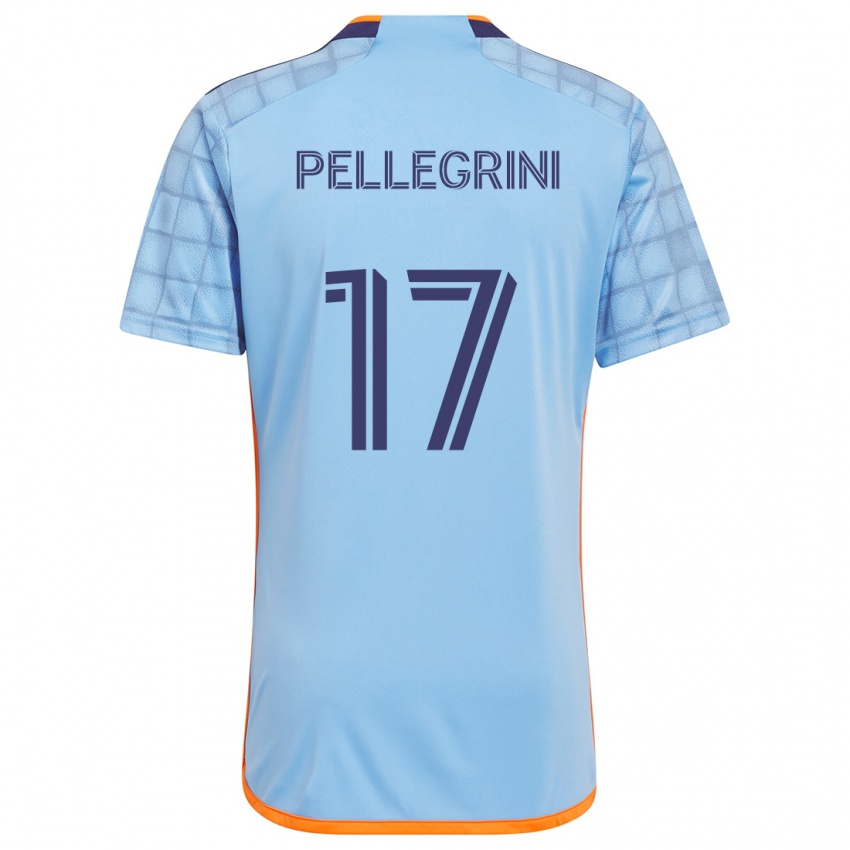 Kinder Matías Pellegrini #17 Blau Orange Heimtrikot Trikot 2024/25 T-Shirt Schweiz