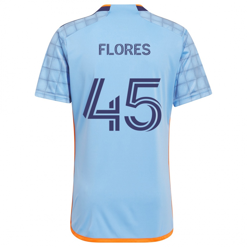 Kinder Brian Flores #45 Blau Orange Heimtrikot Trikot 2024/25 T-Shirt Schweiz