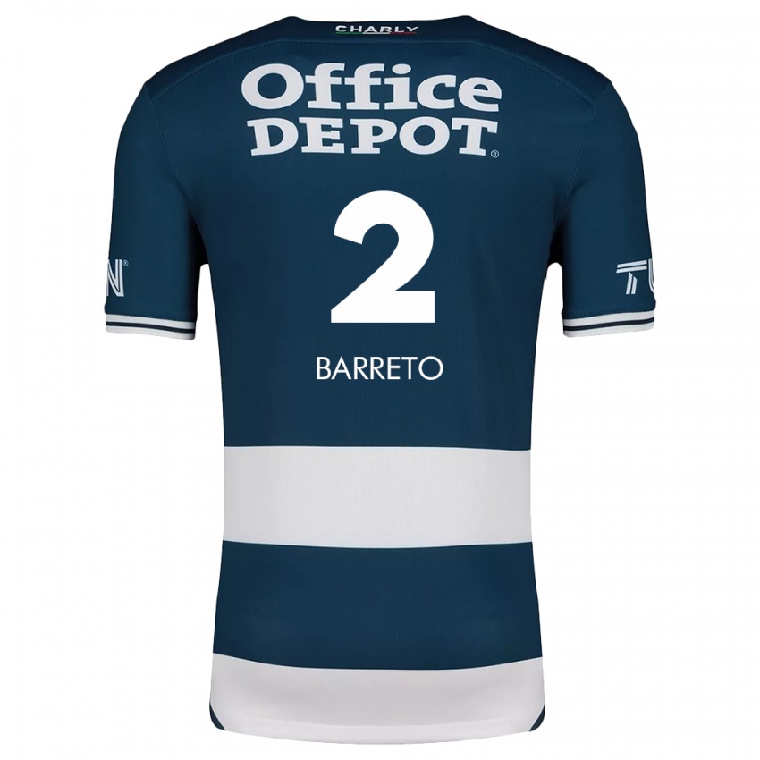 Kinder Sergio Barreto #2 Blau Weiss Heimtrikot Trikot 2024/25 T-Shirt Schweiz