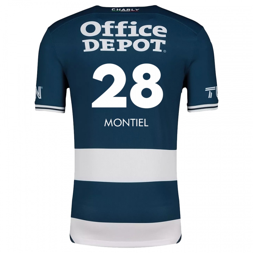 Kinder Elías Montiel #28 Blau Weiss Heimtrikot Trikot 2024/25 T-Shirt Schweiz