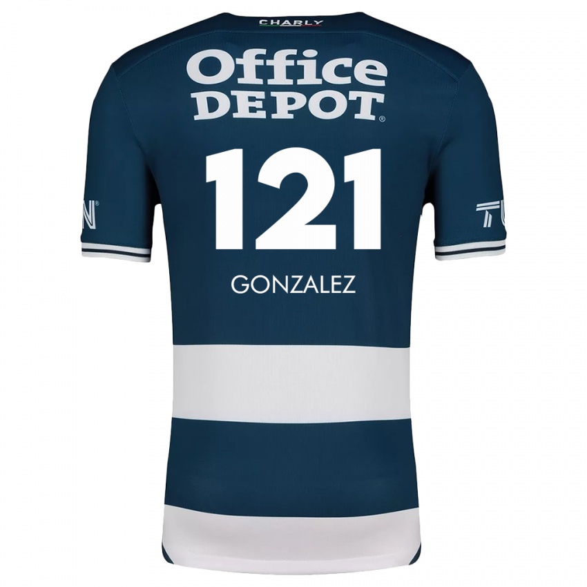 Enfant Maillot Cristian González #121 Bleu Blanc Tenues Domicile 2024/25 T-Shirt Suisse