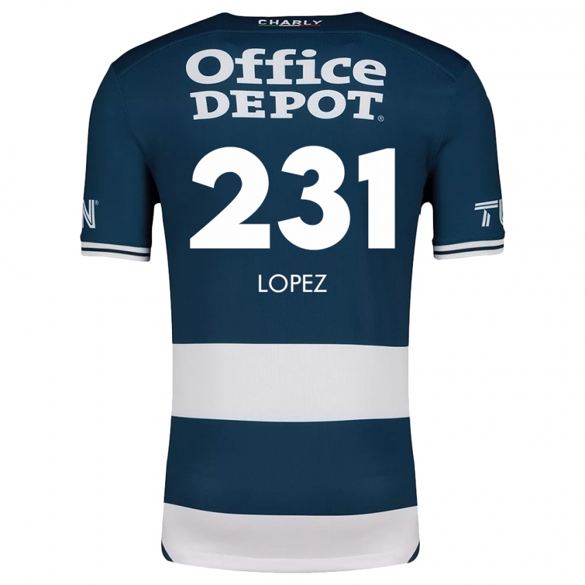 Kinder Víctor López #231 Blau Weiss Heimtrikot Trikot 2024/25 T-Shirt Schweiz