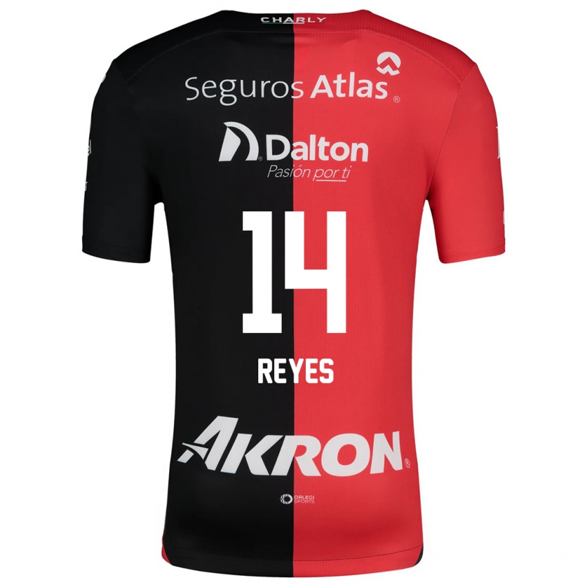 Kinder Luis Reyes #14 Rot Schwarz Heimtrikot Trikot 2024/25 T-Shirt Schweiz