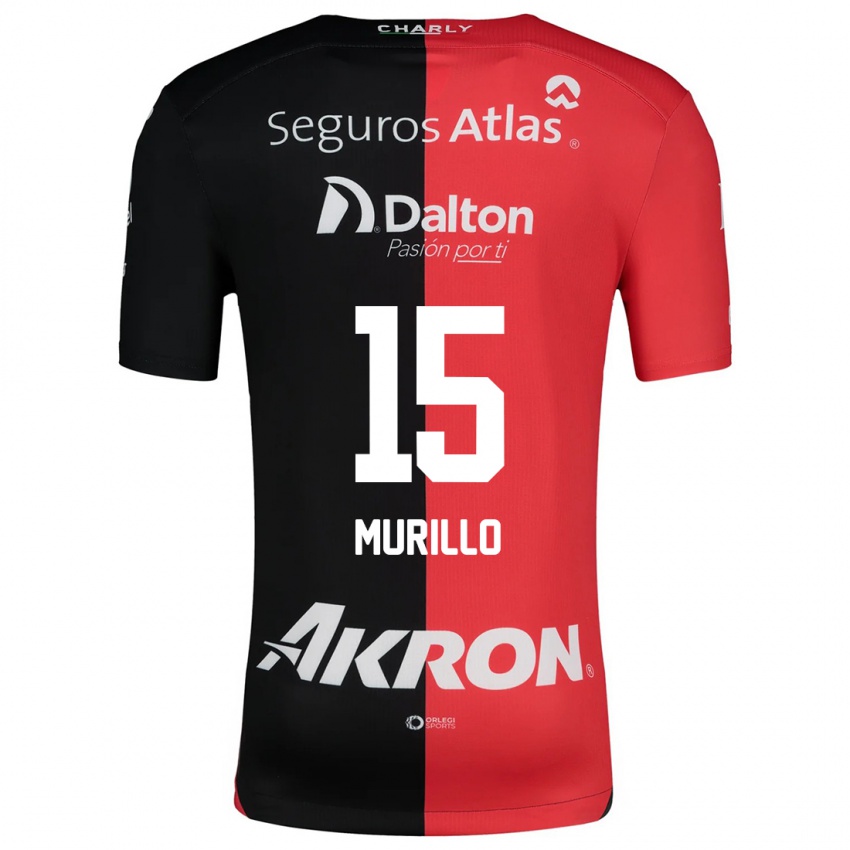 Kinder Jhon Murillo #15 Rot Schwarz Heimtrikot Trikot 2024/25 T-Shirt Schweiz