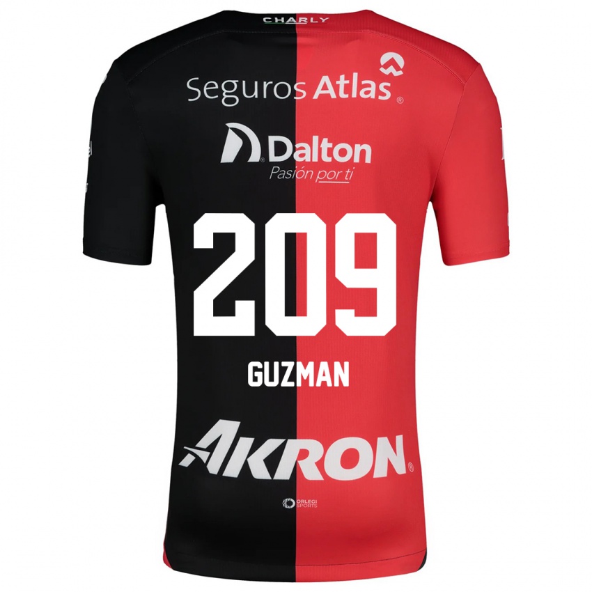 Kinder Jorge Guzmán #209 Rot Schwarz Heimtrikot Trikot 2024/25 T-Shirt Schweiz