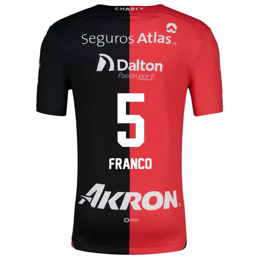 Kinder Alejandra Franco #5 Rot Schwarz Heimtrikot Trikot 2024/25 T-Shirt Schweiz