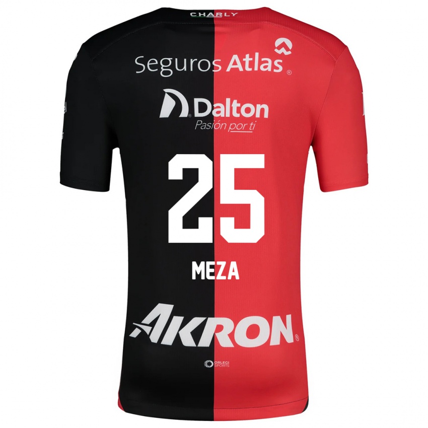 Kinder Daniela Meza #25 Rot Schwarz Heimtrikot Trikot 2024/25 T-Shirt Schweiz