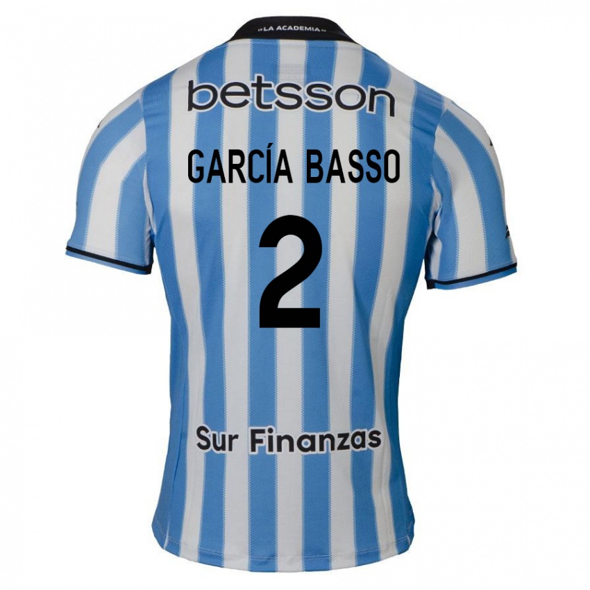 Kinder Agustín García Basso #2 Blau Weiß Schwarz Heimtrikot Trikot 2024/25 T-Shirt Schweiz