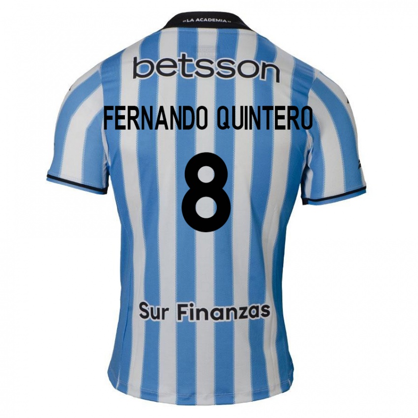 Kinder Juan Fernando Quintero #8 Blau Weiß Schwarz Heimtrikot Trikot 2024/25 T-Shirt Schweiz