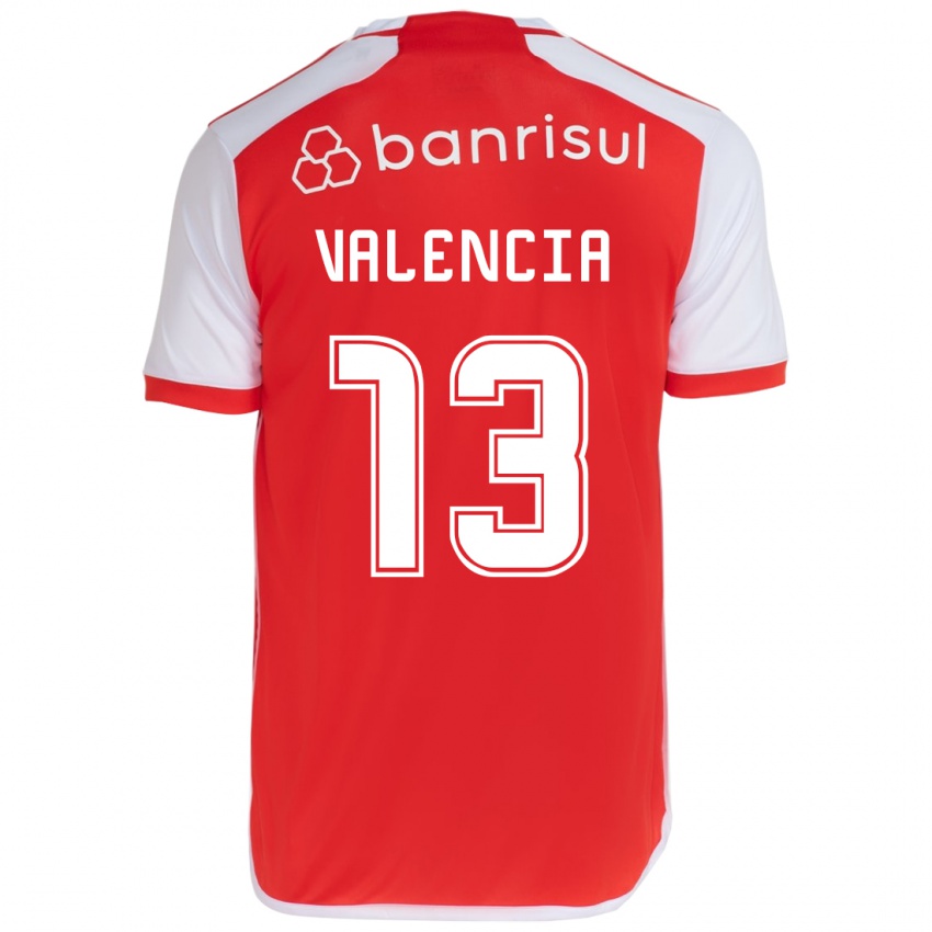 Enfant Maillot Enner Valencia #13 Rouge Blanc Tenues Domicile 2024/25 T-Shirt Suisse