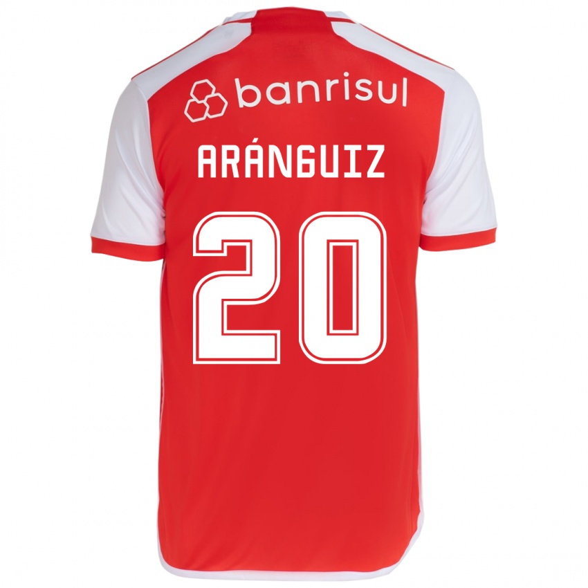 Enfant Maillot Charles Aránguiz #20 Rouge Blanc Tenues Domicile 2024/25 T-Shirt Suisse