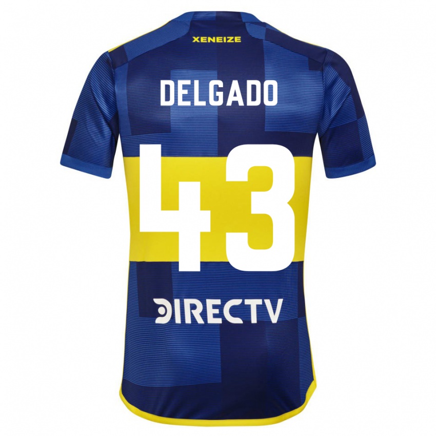 Kinder Milton Delgado #43 Blau Gelb Heimtrikot Trikot 2024/25 T-Shirt Schweiz