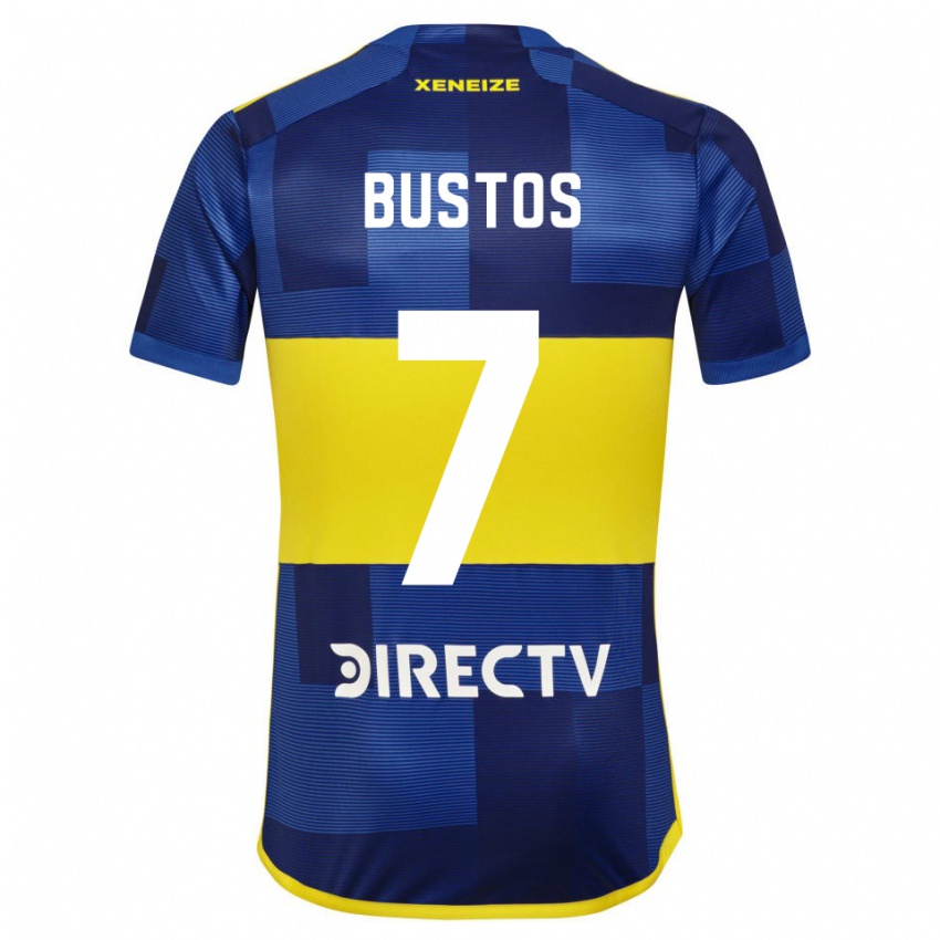 Kinder Tomás Bustos #7 Blau Gelb Heimtrikot Trikot 2024/25 T-Shirt Schweiz