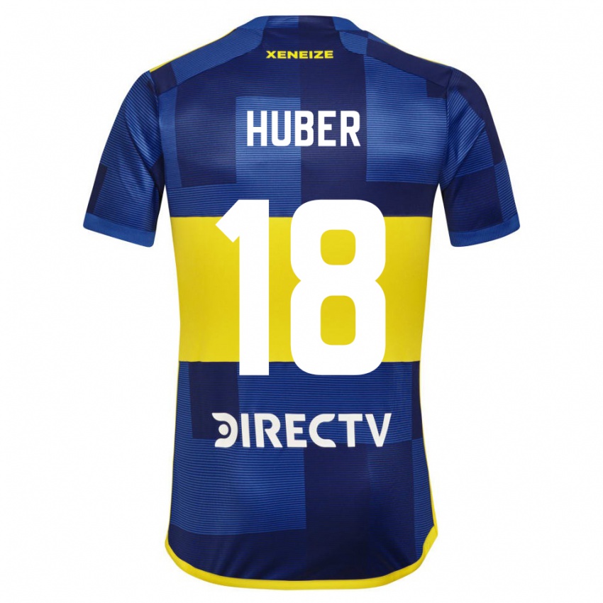 Kinder Clarisa Huber #18 Blau Gelb Heimtrikot Trikot 2024/25 T-Shirt Schweiz