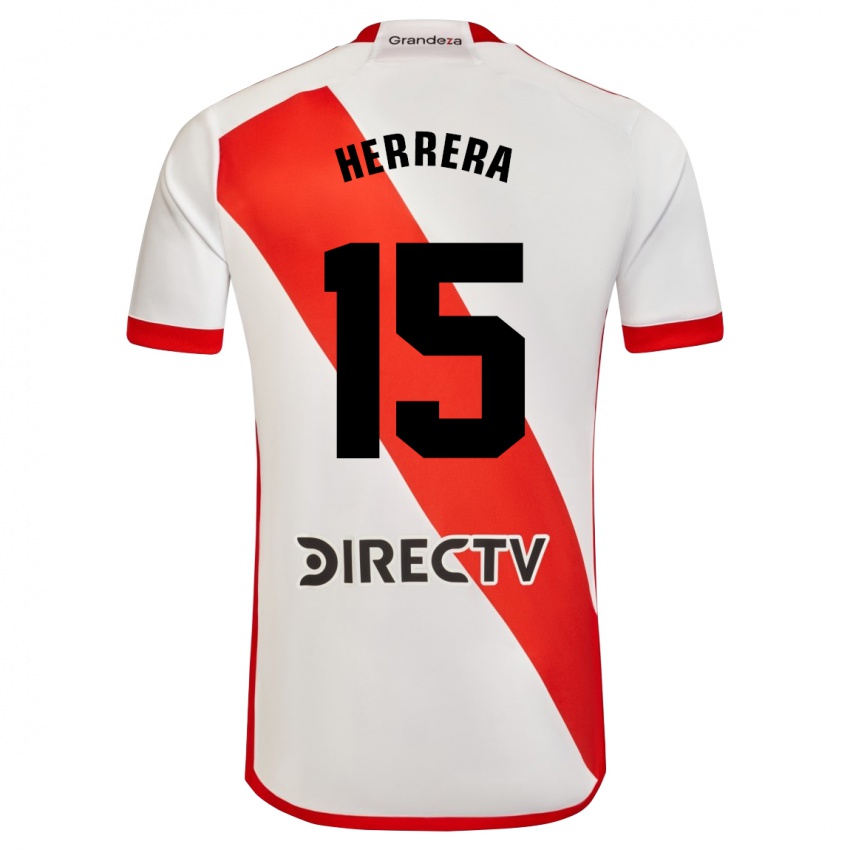 Kinder Andrés Herrera #15 Weiß Rot Heimtrikot Trikot 2024/25 T-Shirt Schweiz