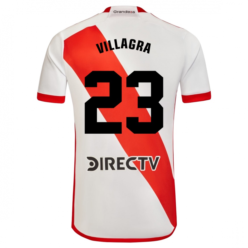 Kinder Rodrigo Villagra #23 Weiß Rot Heimtrikot Trikot 2024/25 T-Shirt Schweiz