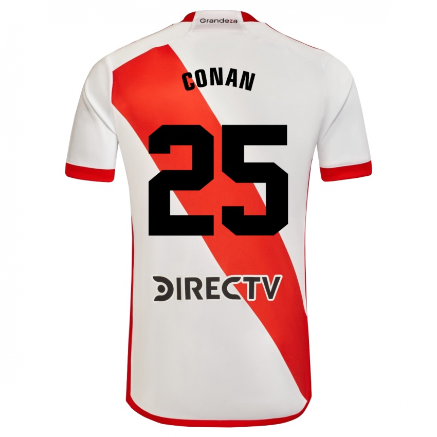 Kinder Conan Ledesma #25 Weiß Rot Heimtrikot Trikot 2024/25 T-Shirt Schweiz