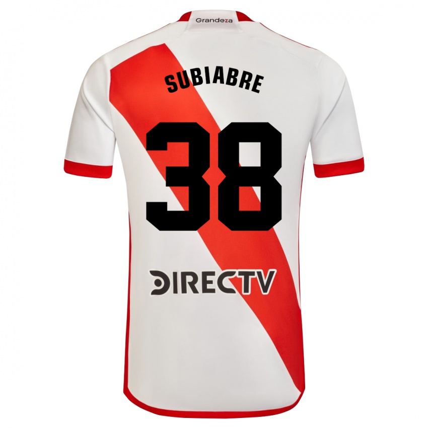 Kinder Ian Subiabre #38 Weiß Rot Heimtrikot Trikot 2024/25 T-Shirt Schweiz