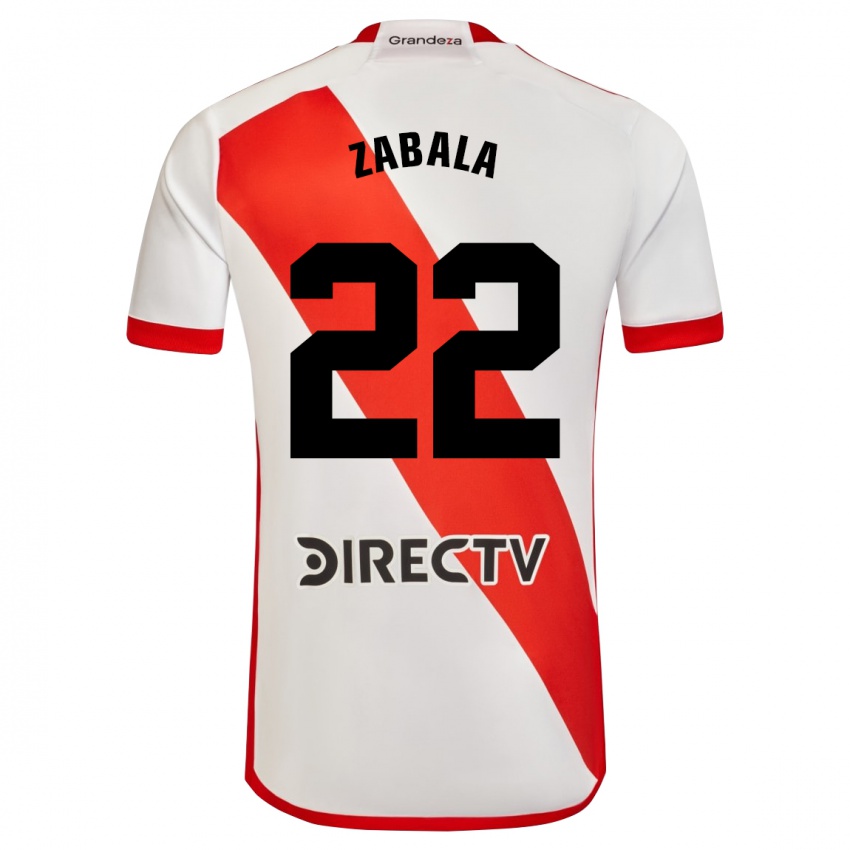 Enfant Maillot Daniel Zabala #22 Blanc Rouge Tenues Domicile 2024/25 T-Shirt Suisse