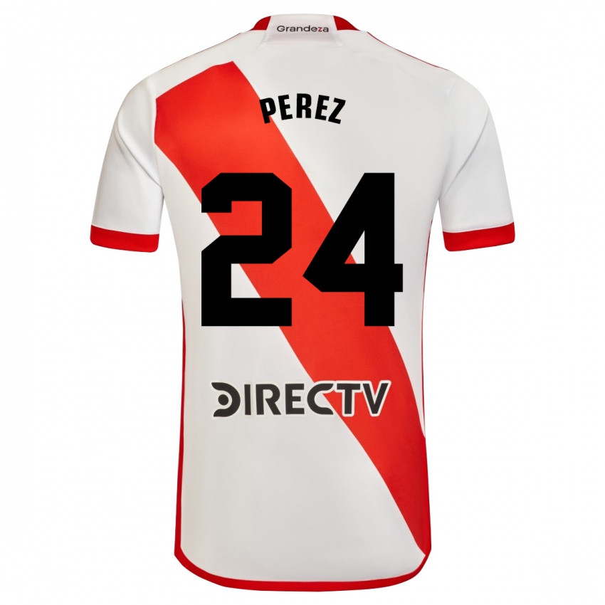 Kinder Enzo Perez #24 Weiß Rot Heimtrikot Trikot 2024/25 T-Shirt Schweiz