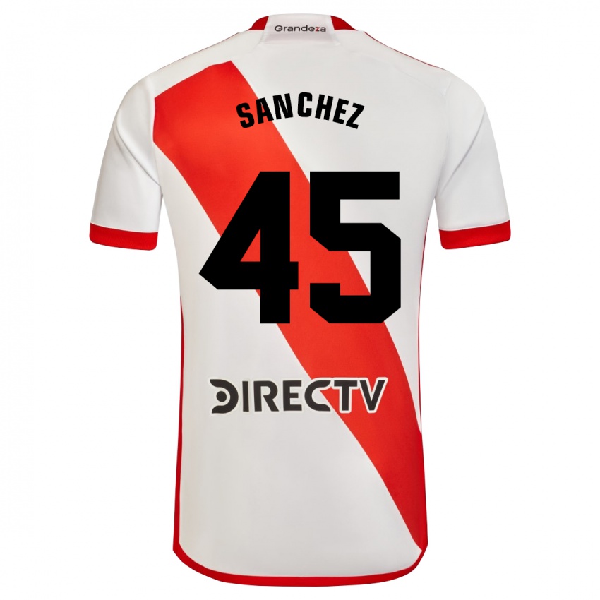 Kinder Sebastián Sánchez #45 Weiß Rot Heimtrikot Trikot 2024/25 T-Shirt Schweiz