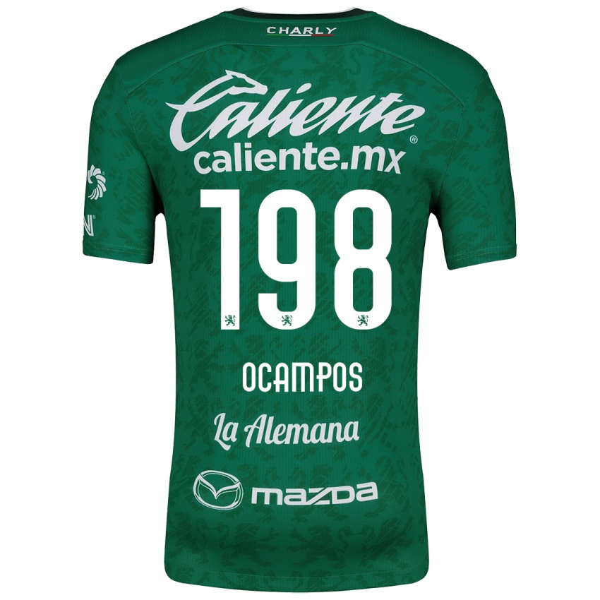 Enfant Maillot Omar Ocampos #198 Vert Blanc Tenues Domicile 2024/25 T-Shirt Suisse