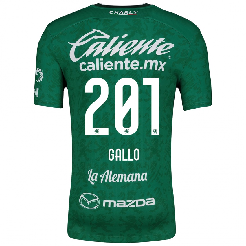 Enfant Maillot Andrés Gallo #201 Vert Blanc Tenues Domicile 2024/25 T-Shirt Suisse